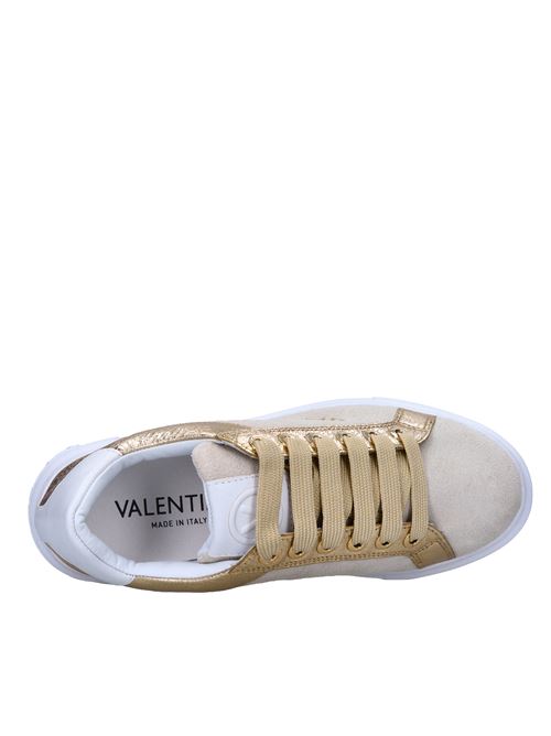Sneakers in camoscio VALENTINO | 91B2208CAM CRUST LEATHERBEIGE-ORO